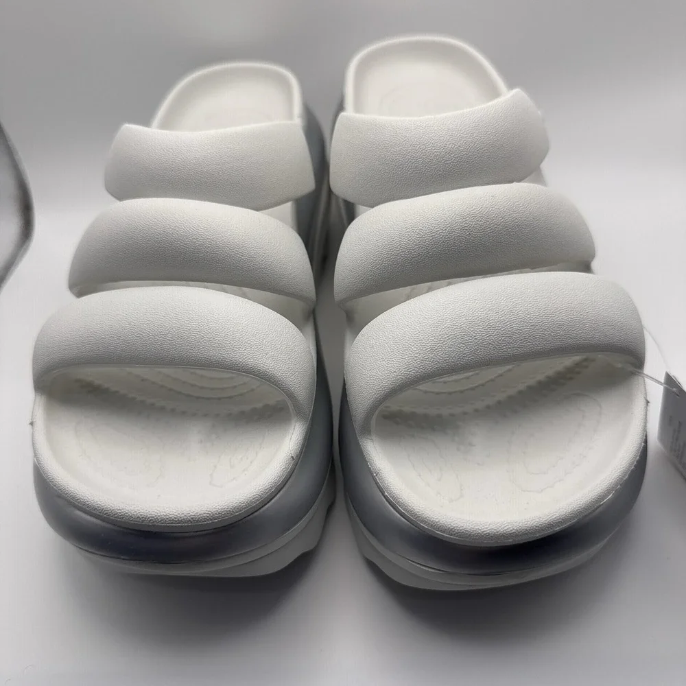 Crocs Unisex Mens 6 Womens 8 Mega Crush Metallic Triple Strap
